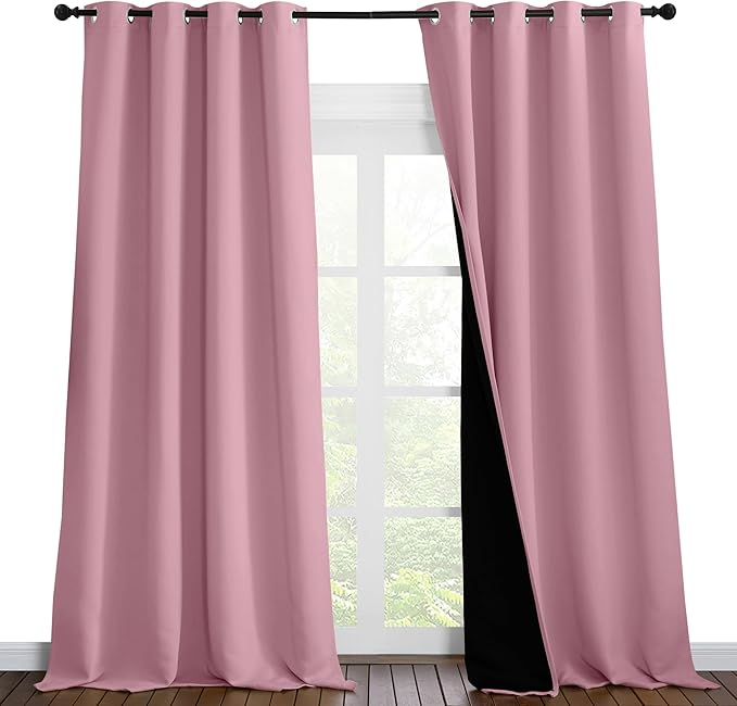 NICETOWN 100% Blackout Blinds, 52 inches x 102 inches, Laundry Room Decor