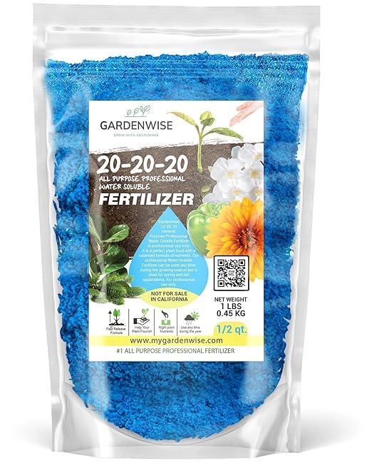 20-20-20 Water-Soluble Fertilizer â Powder for Liquid Plant Food for Indoor & Outdoor Plants, Orchids, Vegetables, Lawns, Flowers â 20 20 20 Fertilizer 1/2 Quart (1 lb)