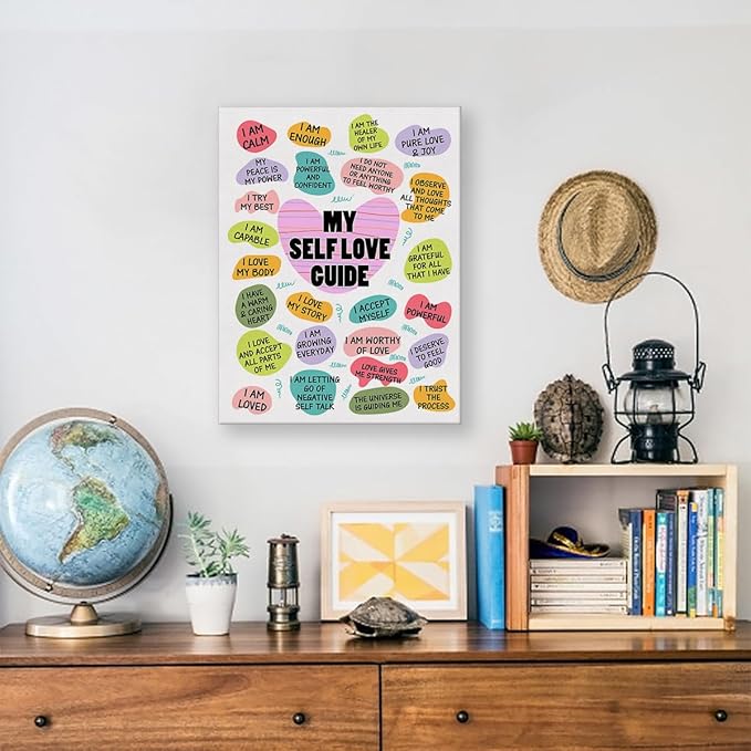 Inspirational Self Love Poster Canvas Wall Art