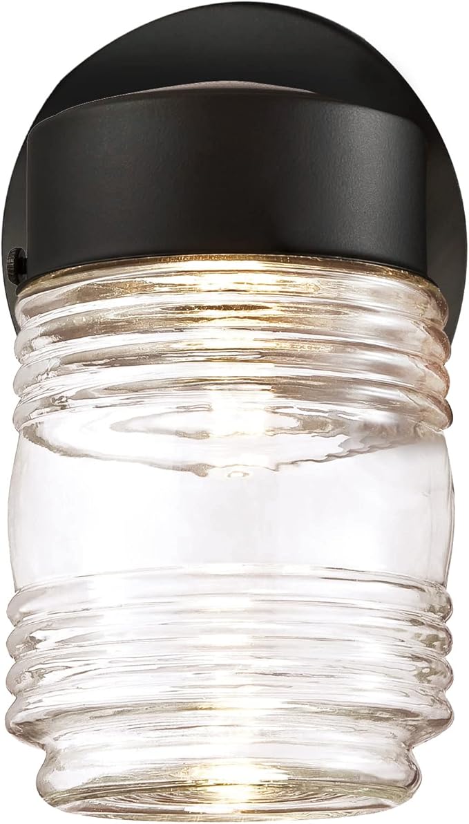 Design House 587246 Jelly Jar Indoor/Outdoor Integrated LED Wall Light