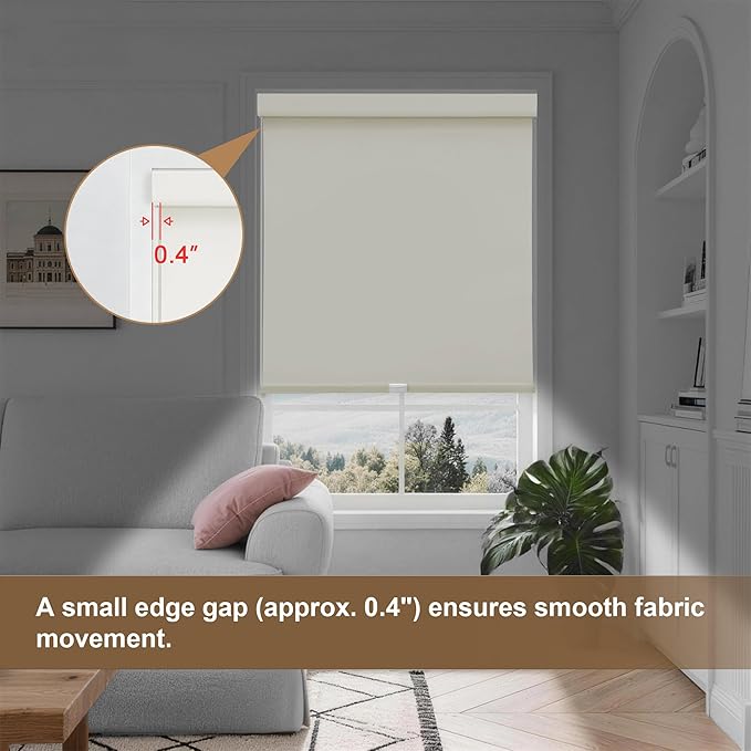 SUNOFF No Drill Tools Cordless Blackout Roller Shades Blinds