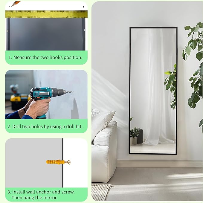 Sunniry Full Length Mirror 56x16 inch, Full Body Mirror
