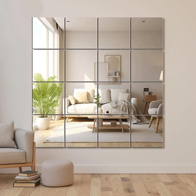 Delma Home Gym Mirrors, Square Large Wall Mirror
