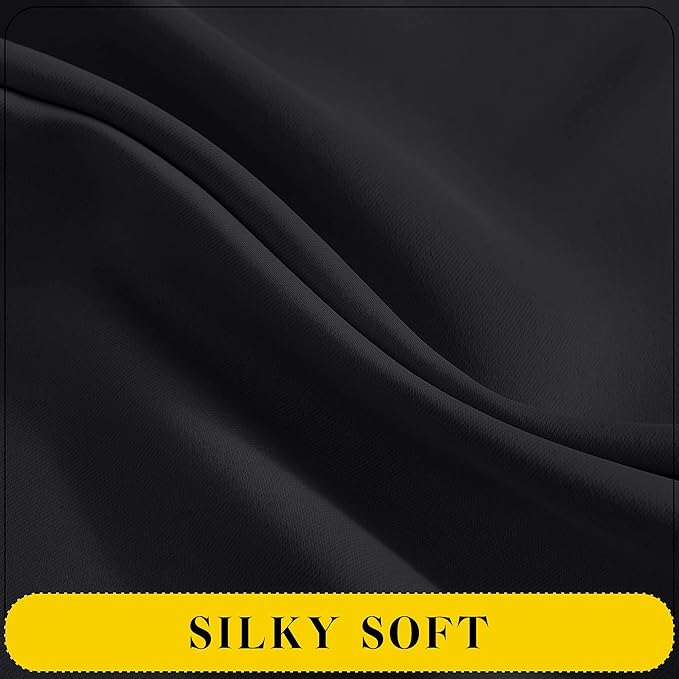NICETOWN Black Blackout Curtains