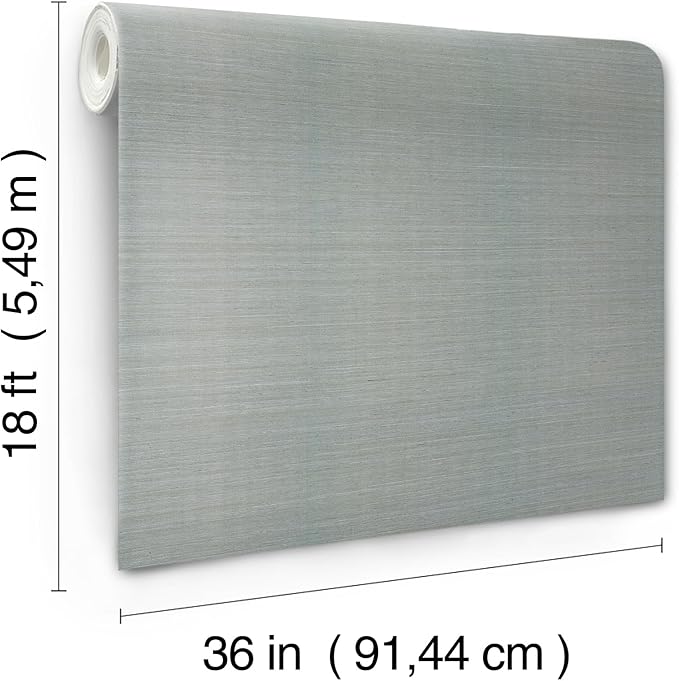 York Wallcoverings Natural Sisal Slate Peel and Stick Grasscloth Wallpaper