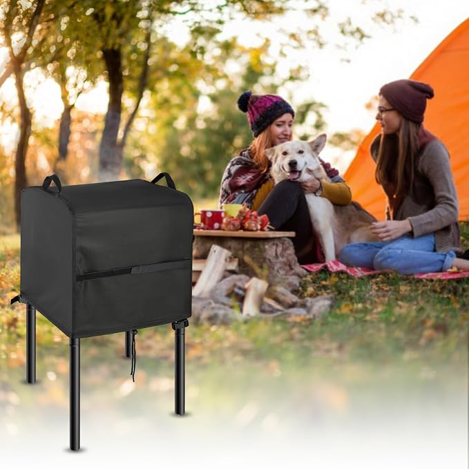Stove Cover for VIVOHOME Single Burner Propane Gas Stove, 16inch Outdoor Stove Covers Waterproof Heavy Duty for Camping Cooking Stoves-16 L x 16" W x 16" H