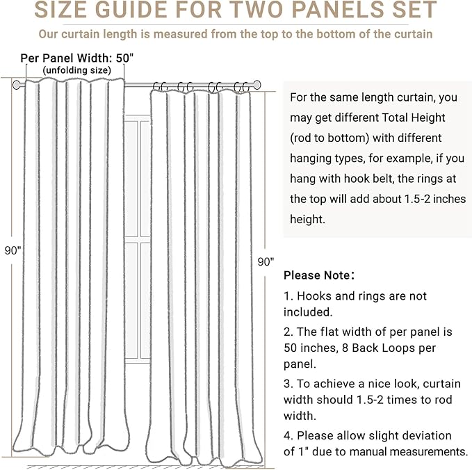 100% Blackout Shield Linen Blackout Curtains