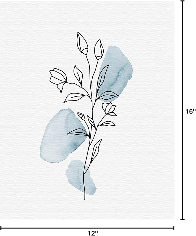 HesenDot Boho Art wall Décor, Botanical Print Set of 3, Abstract Line