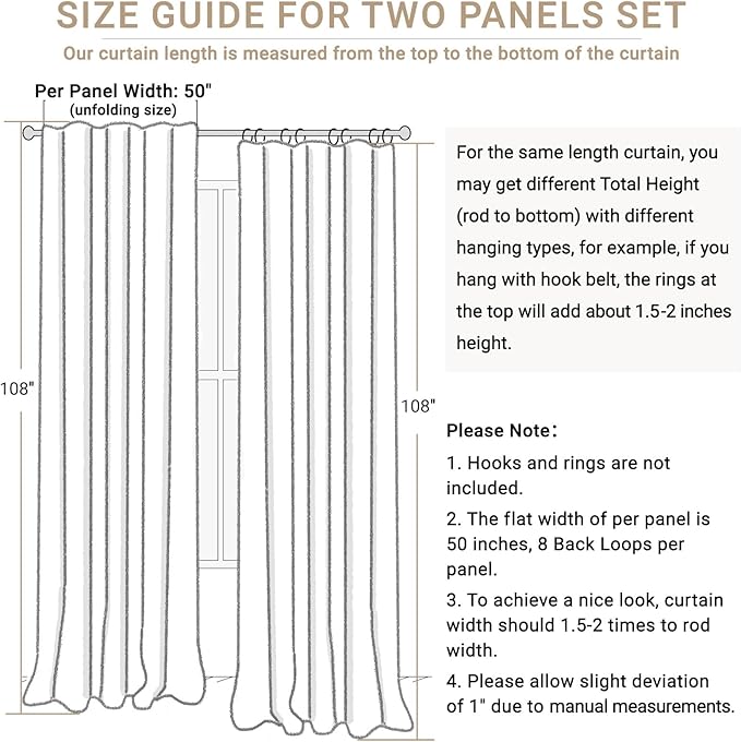 100% Blackout Shield Linen Blackout Curtains
