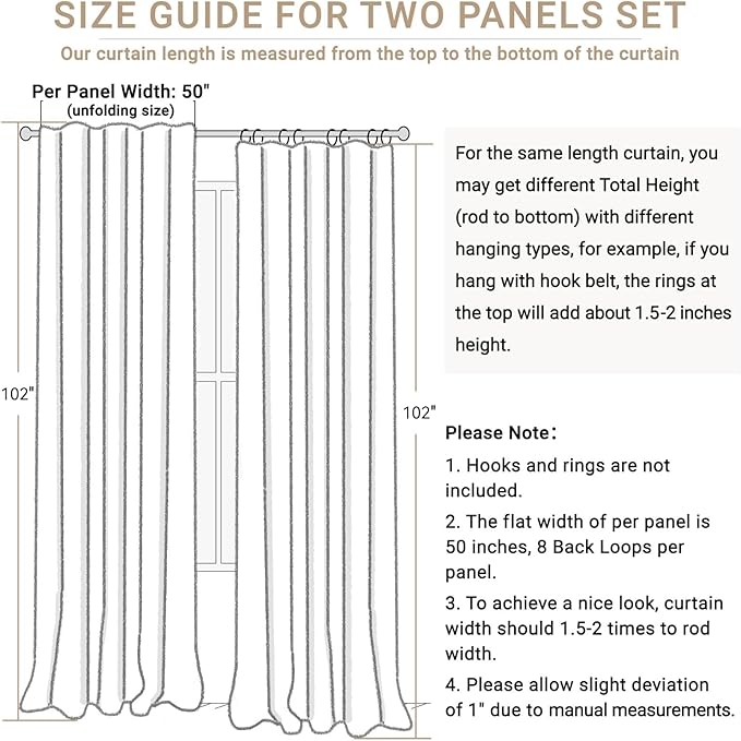 100% Blackout Shield Linen Blackout Curtains