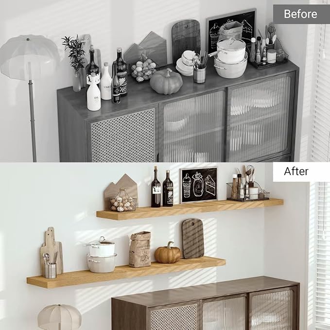 Vivelove 12" Deep Floating Shelves