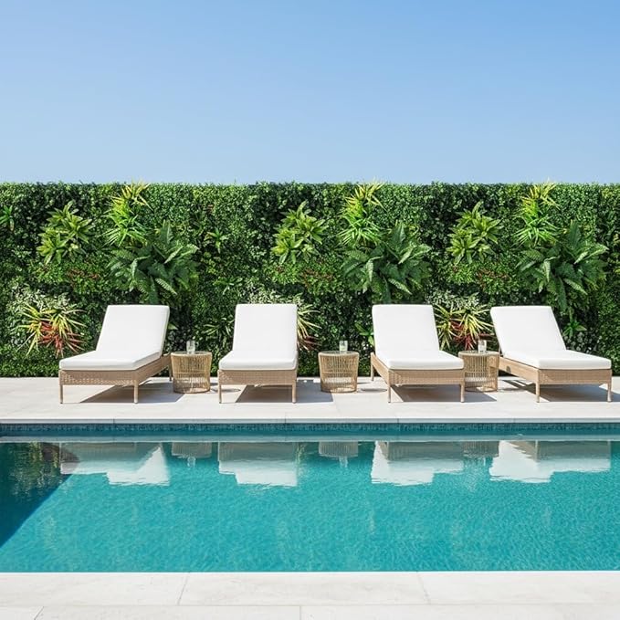 Artificial Plant Wall Panels, Faux Grass Ivy Privacy Screen Fence, Grass Wall