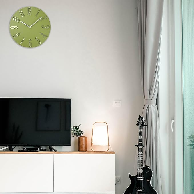 Wall Clock, Silent Clock, Wall Clocks Battery Operated, 12 inch Modern Wall