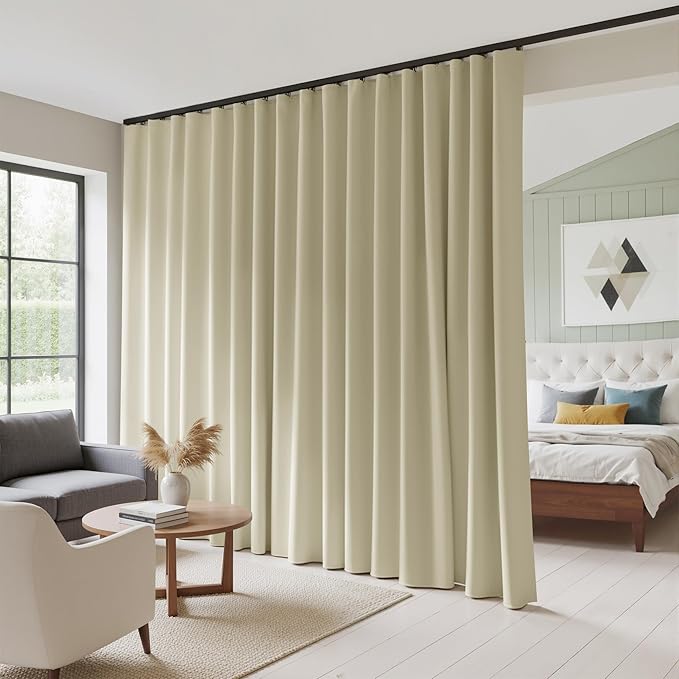RYB HOME Extra Wide Blackout Curtain