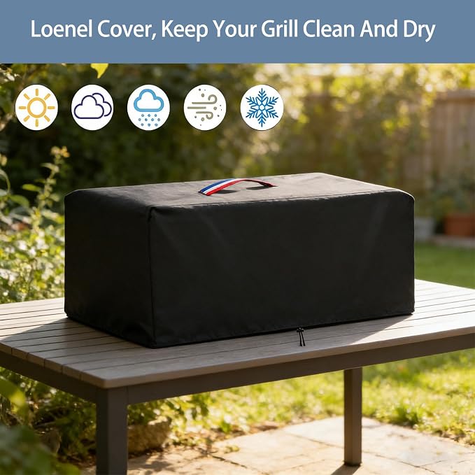 BBQ Grill Cover for Blackstone 2246 2250 2363 Adventure Ready 14" Propane Camping Griddle with Side Burner, Waterproof 600D Outdoor Propane Barbecue Covers Smoker Covers- 22" L x 17" W x 6" H