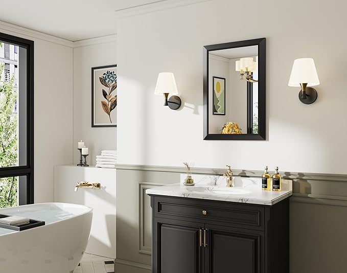 Briivue 20x30 Inch Black Bathroom Mirror