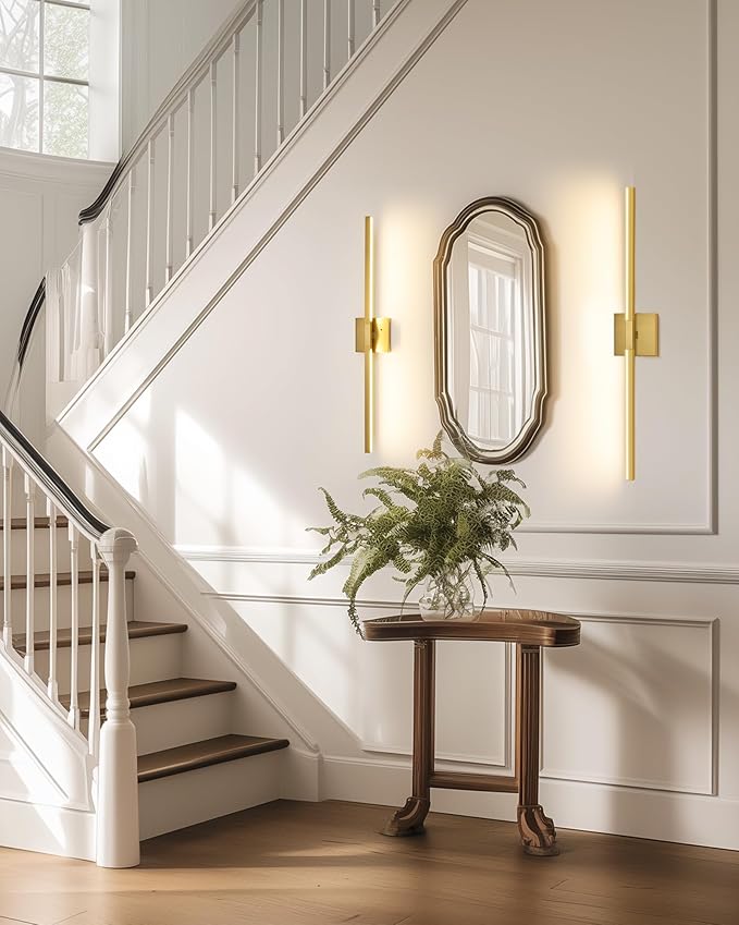 Rayogale 8000mAh Battery Operated Wall Sconce, 3000K/4500K/6000K Dimmable Gold
