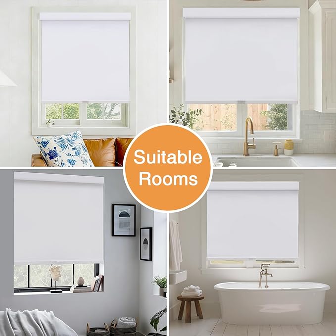 AOSKY No Drill Cordless Blackout Roller Shades