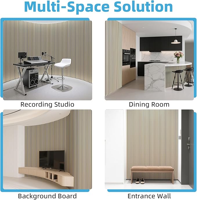 Art3d 2-Pack Acoustic Wood Slat Wall Panel
