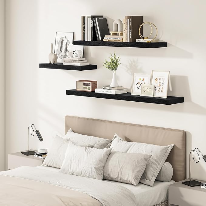 Vivelove 2 inch Thick Floating Shelves