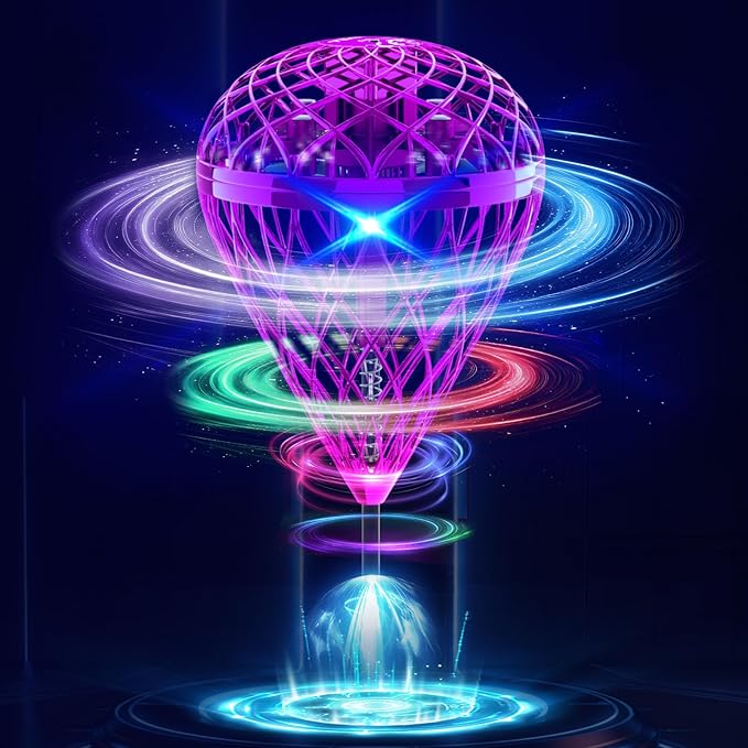 2025 Cosmic Globe,Hover Orb Toy with 3D Flips, Rechargeable Floating Spinner for 6 7 8 9 10 11 12 Years Old Boy&Girls Indoor/Outdoor (Purle)