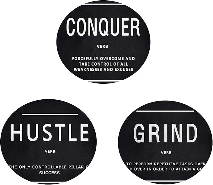 KAWAHONE Success Quotes Wall Art, Grind Hustle Conquer Motivation Wall Poster
