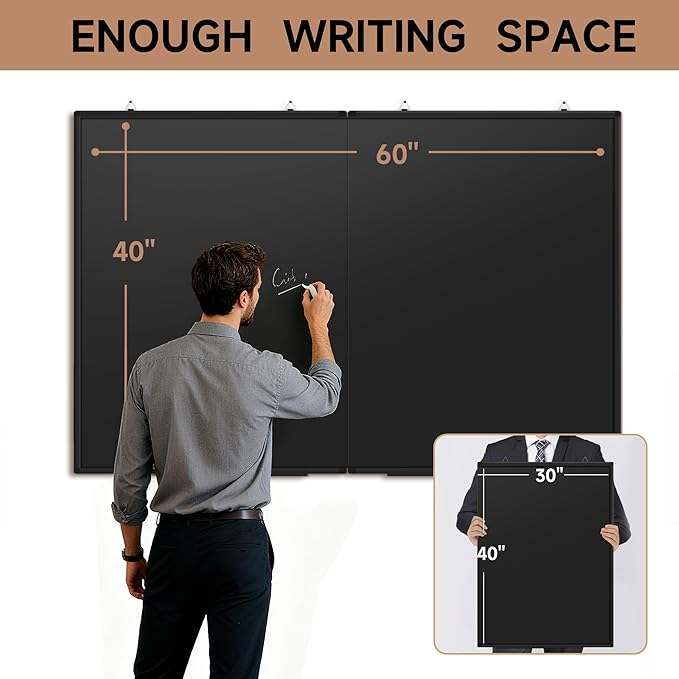 SELEAD Folding Magnetic Chalkboard