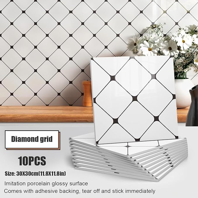 Chejiaye Peel and Stick Backsplash Tiles 10-Pack