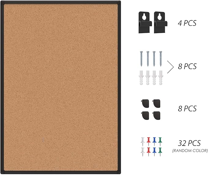 2-Pack Cork Board Bulletin Board 24 x 36, Office Board