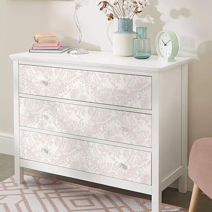 Ismoon Floral Peel and Stick Wallpaper Pink Contact Paper Boho Watercolor