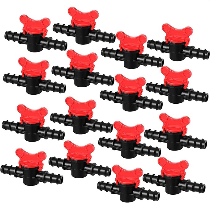 Drip Irrigation Switch Valve Gate Valves for 1/2 Inch Double Male Barbed Valve (16)