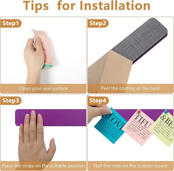 Felt Pin Board Bar Strips Bulletin Board