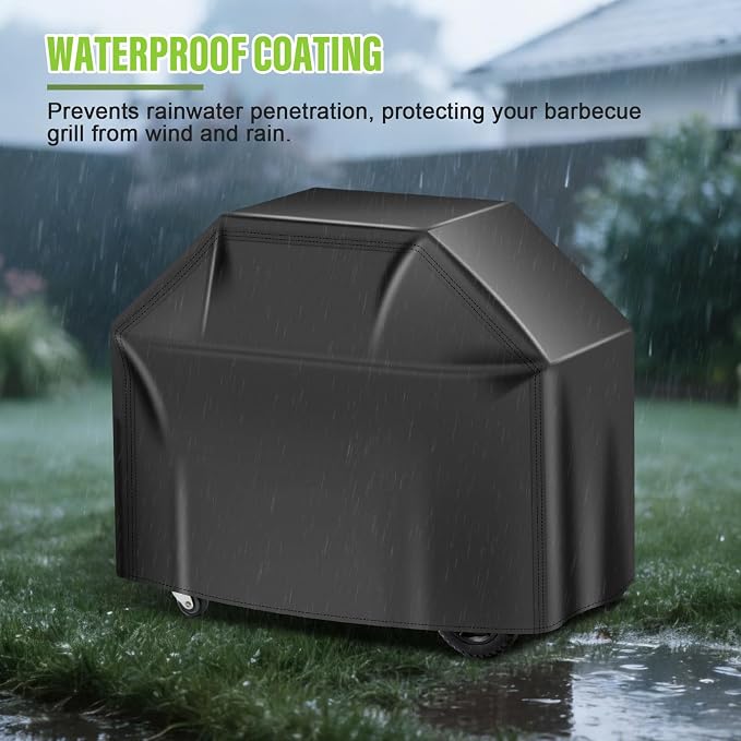 Grill Covers Heavy Duty 58inch,420D Grill Cover Waterproof for Outdoor Grills,BBQ Covers for Outside,Gas Grill Cover,UV & Fade Resistant with Adjustable Straps, Barbeque Accessories for Blackstone