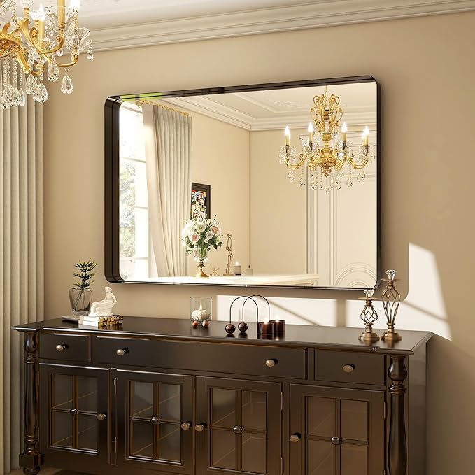 Easly 30"x40" Black Bathroom Mirror