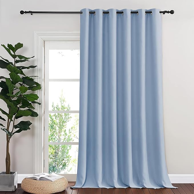 NICETOWN Vintage Blue Blackout Curtains