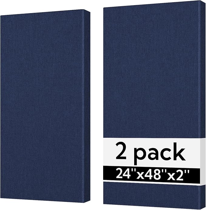 Olanglab Sound Absorbing Acoustic Wall Panels 2 Pack, Large Fabric Wrapped