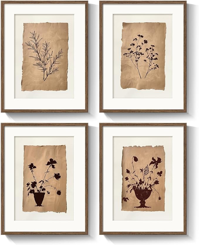 Framed Vintage Botanical Wall Art