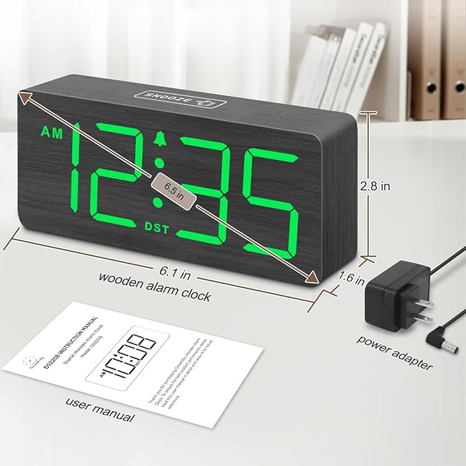DreamSky Wooden Digital Alarm Clock