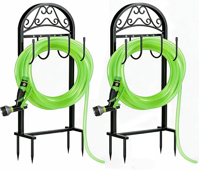 Garden Hose Holderï¼2-Pack Freestanding Hose Holder Heavy Duty Hose Hanger,Sturdy Hose Stand for Lawn & Yard Hose Storage Rack