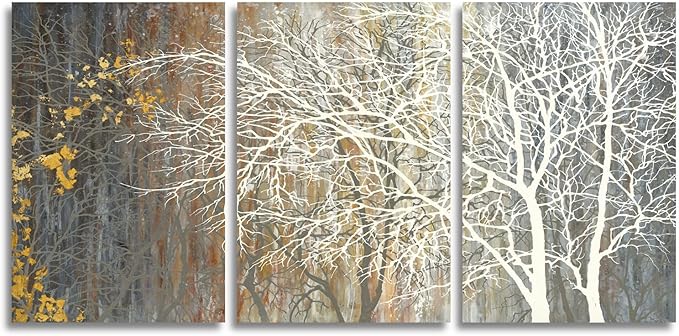 Yihui Arts Brown Canvas Wall Art