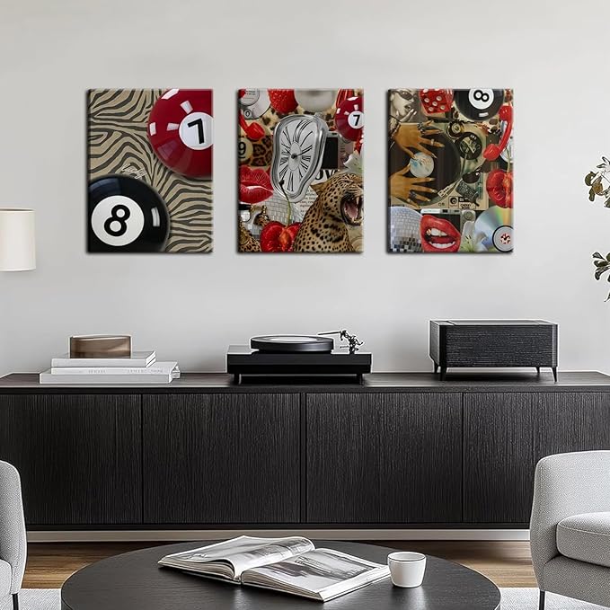 Trendy Leopard Cheetah Wall Art Set of 3