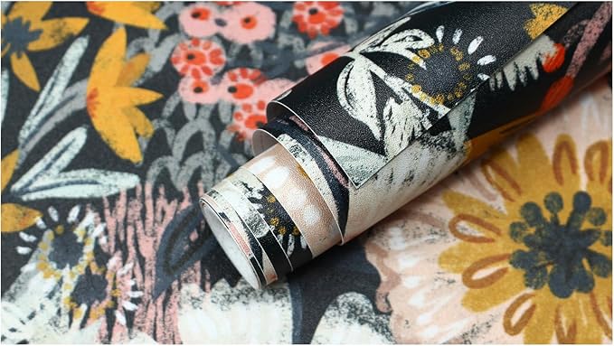 HAOKHOME Boho Peel and Stick Wallpaper Floral Wall Paper Removable