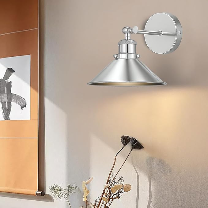 Battery Operated Wall Sconce Set of 2, Vintage Wireless Wall Sconces