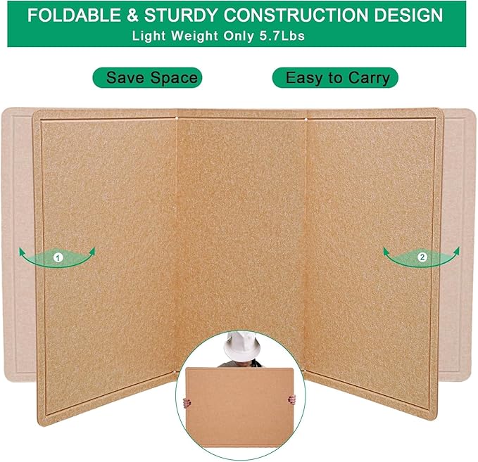 Large Bulletin Board, 48 X 36 inches Cork Board