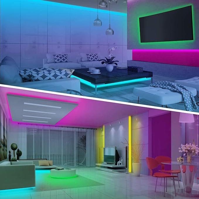 Tenmiro 65.6ft Led Strip Lights Smart Led Light Strips Music Sync Color