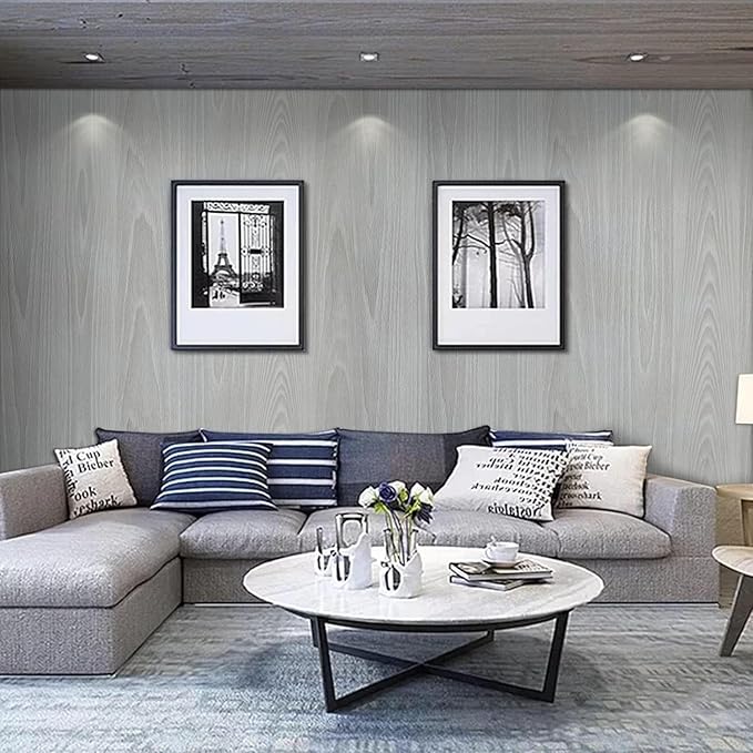 practicalWs Grey Wood Wallpaper 17.7''×590.5''