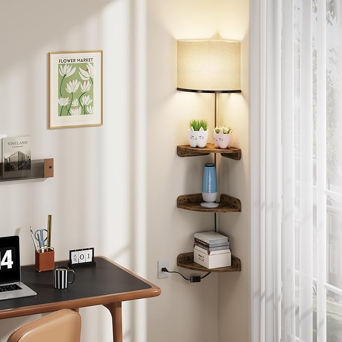 YAOHUOO Corner Shelf Wall Mounted