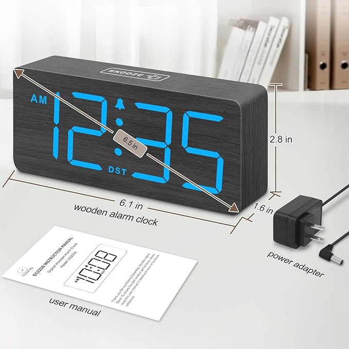 DreamSky Wooden Digital Alarm Clock