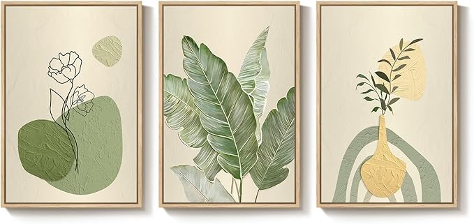 Framed Botanical Modern Wall Art