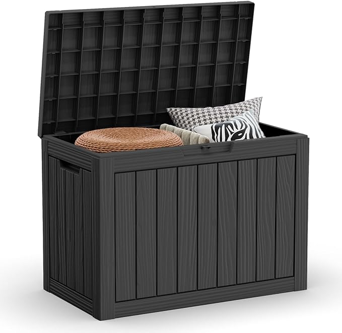 45 Gallon Outdoor Storage Box â Waterproof Deck Box for Garden & Patio,Black